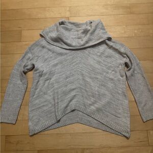 Express Light Gray Cowl Neck Sweater